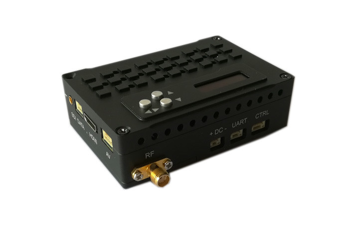 H.265 COFDM เครื่องส่งสัญญาณวิดีโอแบบไร้สาย Audio Video Data การส่งสัญญาณระยะไกล
