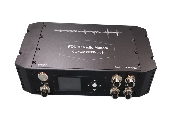 FDD IP Radio Modem Tactical Bi Directional COFDM การส่งสัญญาณระยะไกล